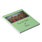 Rode Geraniums in kleipotten Notitieblok (Schuin)