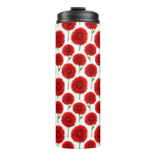 Rode Gerbera Daisy Boeket Thermosbeker