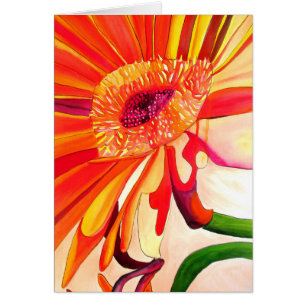 Rode Gerbera waterverf schilderkunst