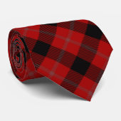 Rode geruite halsdoek stropdas (Opgerold)