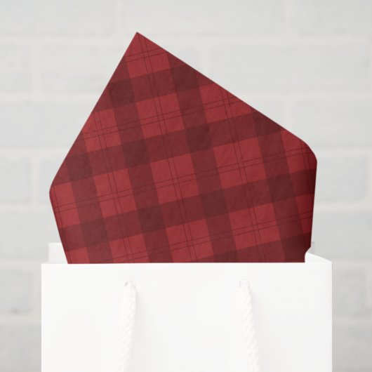 Rode geruite kerstcadeau tissuepapier (Cadeauzakje)