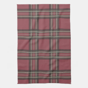 Rode geruite keukendoek in landelijke stijl theedoek