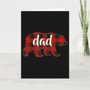 Rode geruite papa Buffalo bijpassende familie papa Kaart