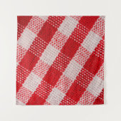 Rode geruite stof tafelkleed patroon textuur ba wandkleed (Voorkant (horizontaal))