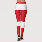 Rode gestript leggings (Achterkant)