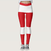 Rode gestript leggings (Voorkant)