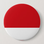 Rode gestript ronde button 4,0 cm (Voorkant)