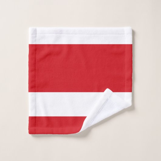Rode gestript washandje (Wasdoekje)