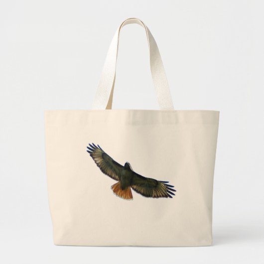 RODE GETAILLEERDE HAWK VLIEGT GROTE TOTE BAG (Voorkant)