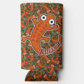 Rode gevlekte salamander op de bosbodem zwart (Achterkant)