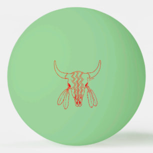 Rode Ghost Dance Buffalo 1 ster gloeien pingpongba Pingpongballen