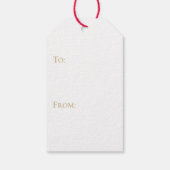 Rode Ginger Jar, Chinoiserie Vakantie Cadeaulabel (Achterkant)