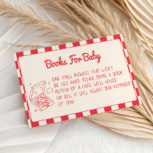 Rode Gingham Baby Shower Boeken voor Baby