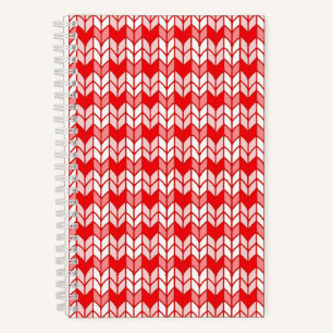 RODE GINGHAM BREI 5.5x8.5 Spiraalschrift Notitieboek