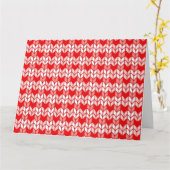 RODE GINGHAM BREISEL Groete kaart / Horizontaal (Gele Bloem)