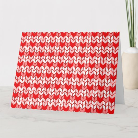 RODE GINGHAM BREISEL Groete kaart / Horizontaal (Voorkant)