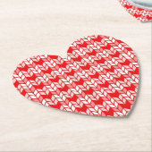 RODE GINGHAM BREISEL Hart Papier Onderzetters (Gekanteld)