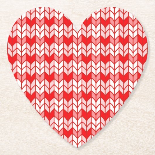 RODE GINGHAM BREISEL Hart Papier Onderzetters (Voorkant)