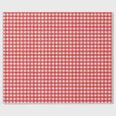 Rode gingham cadeaupapier (Vlak)