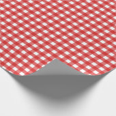 Rode gingham cadeaupapier (Hoek)