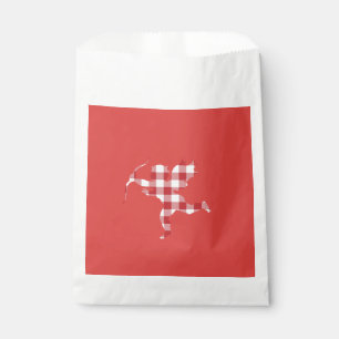 Rode Gingham Cupid Bedankzakje
