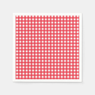 Rode Gingham Geruite Landelijke Landelijke Picknic Servetten