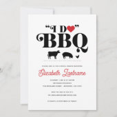 Rode Gingham I Do BBQ Bruidsmeisjardij Invitatie Kaart (Voorkant)