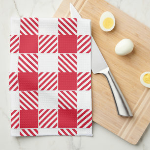 Rode Gingham keukenhanddoek