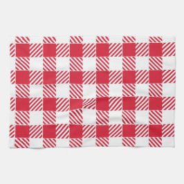 Rode Gingham keukenhanddoek