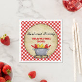 Rode Gingham Kookpot voor Rivierkreeften Servet (Insitu)