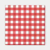 Rode gingham magneet (Voorkant)