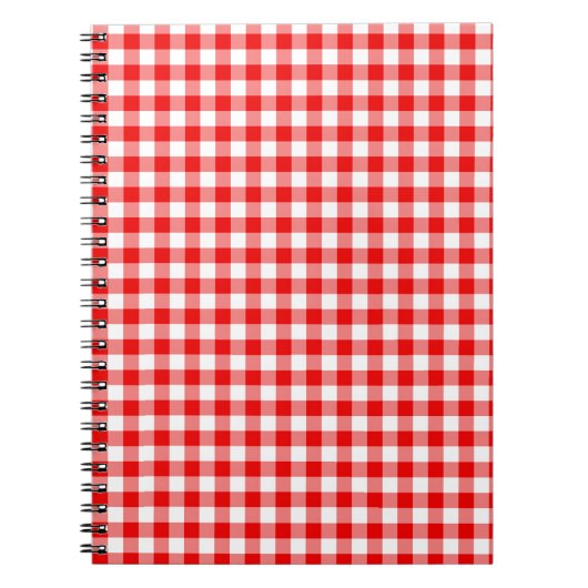 Rode Gingham Notitieboek (Voorkant)
