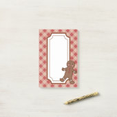 Rode Gingham Peperkoek Post It Notities Post-it® Notes (Op bureau)