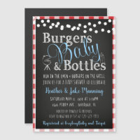 Rode Gingham Picknick Babyq BBQ Jongens Baby Showe