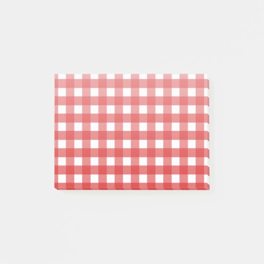 Rode gingham post-it® notes (Voorkant)