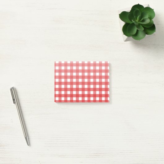 Rode gingham post-it® notes (Kantoor)