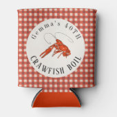 Rode Gingham Rivierkreeft Kookfeest Zeevruchtenfee Blikjeskoeler (Voorkant)