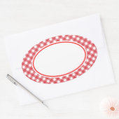 Rode Gingham Stickers (Envelop)