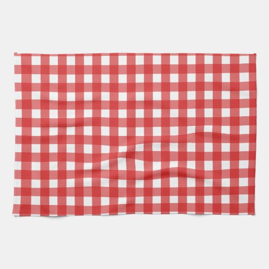 Rode gingham theedoek (Horizontaal)