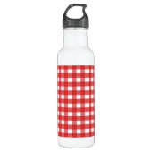 Rode gingham waterfles  (Voorkant)