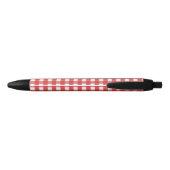 Rode gingham zwarte inkt pen (Achterkant)