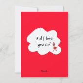 Rode giraffe Platte Vakantie Kaart (Achterkant)