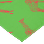 Rode Giraffe Stencil Tafelkleed (Gekanteld)