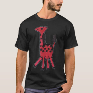 Rode Giraffe T-Shirt