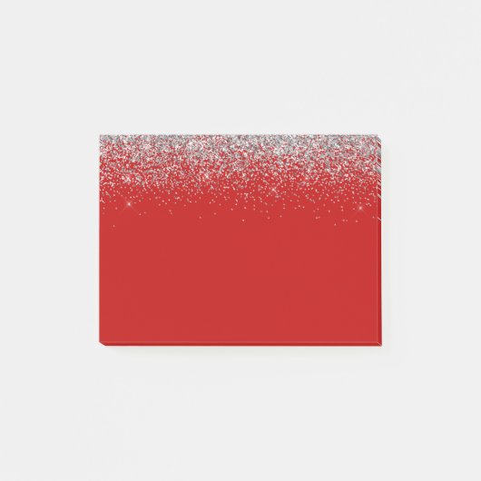 Rode glam en glitter post-it® notes (Voorkant)