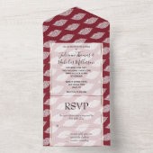 Rode Glam Witte Diamant Lippen All In One Uitnodiging (Binnen)