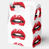 Rode glanzende lippen bedankdoosjes (Geopend)