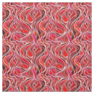 Rode Glas in lood Abstract Stof