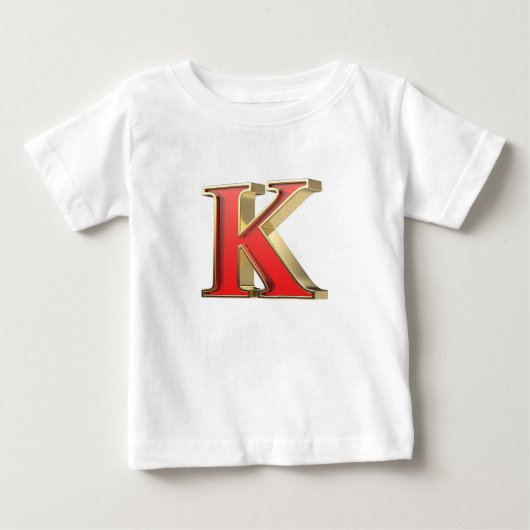 Rode glazen letter K (Voorkant)