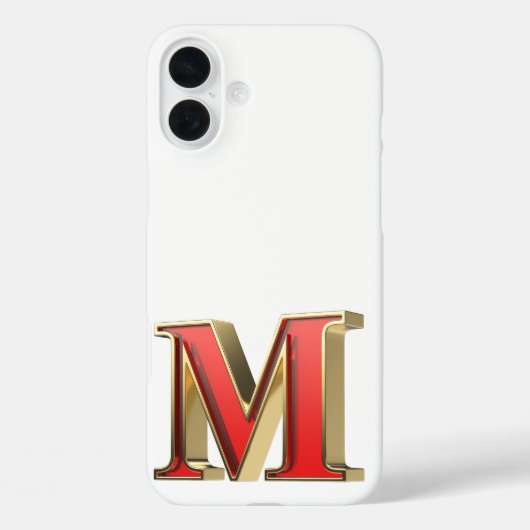 Rode glazen letter M Case-Mate iPhone Case (Achterkant)